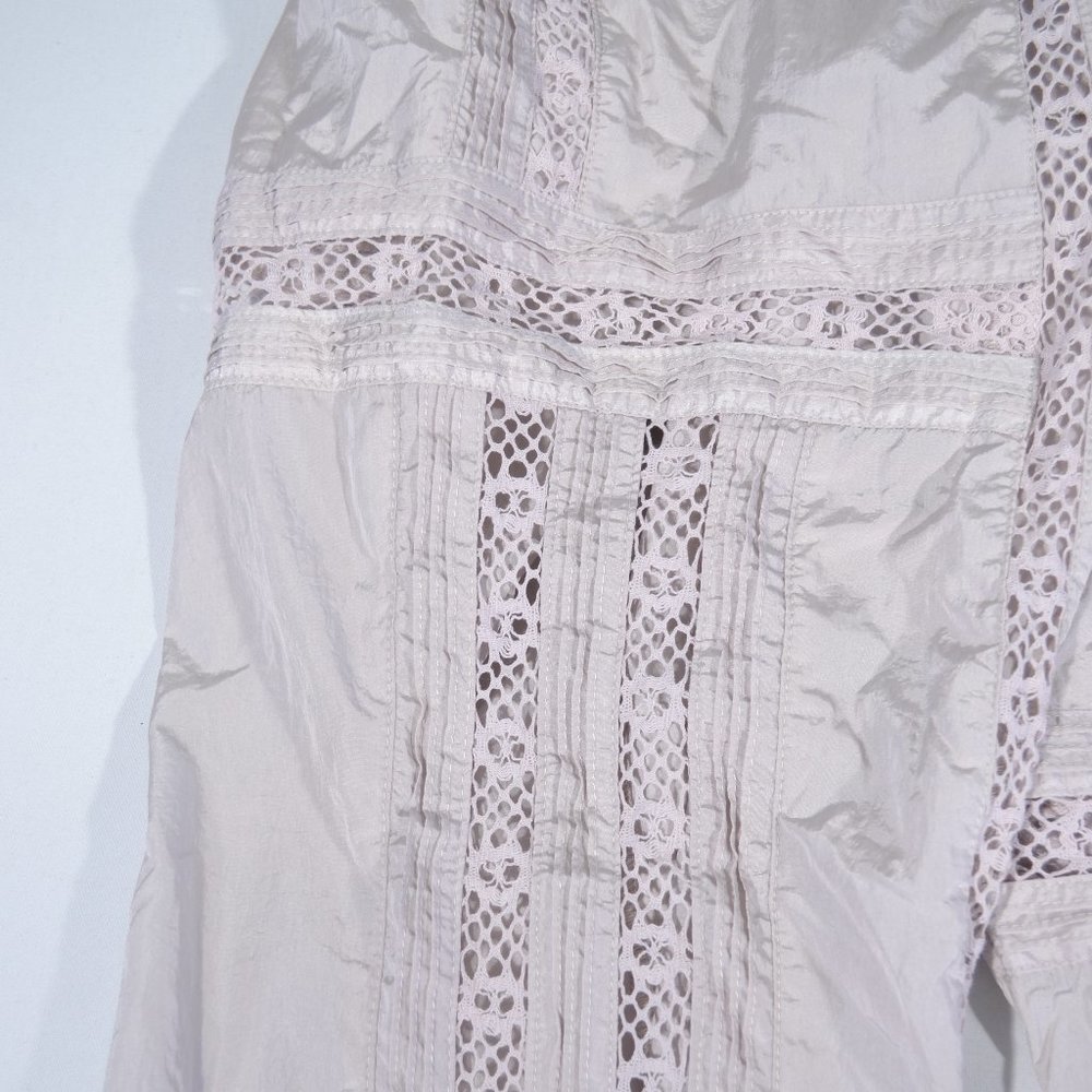 Free People Cream Lace-Trim Jogger Pants - Picture 9 of 12